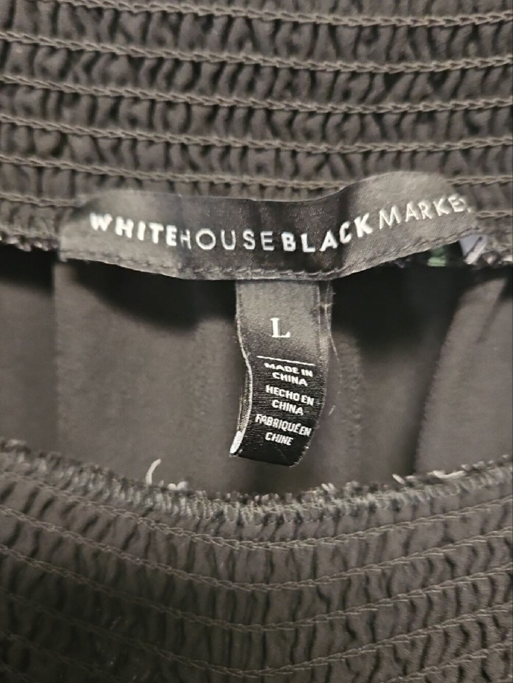 White House Black Market Black and White Floral Off-Shoulder Blouse - Picture 2 of 7